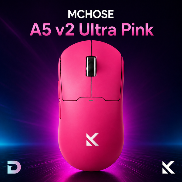 Беспроводная игровая мышь MCHOSE A5 v2 Ultra PAW3395 Pink 347325367474 фото