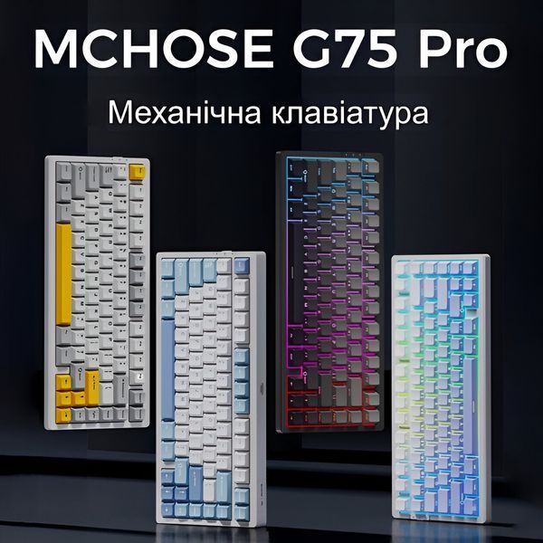 Механическая клавиатура MCHOSE G75 Pro черно-розовая 553005351 фото