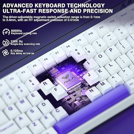 Магнитная клавиатура aula hero 84 he White 322376923 фото
