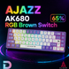 Игровая механическая клавиатура AJAZZ AK680 с RGB Brown Switch 7347346232 фото 5