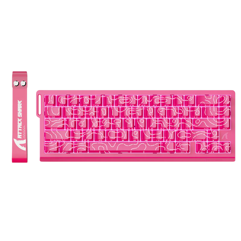 Игровая Магнитная Клавиатура ATTACK SHARK X68 HE Pink contour 8000Hz 47673462346 фото