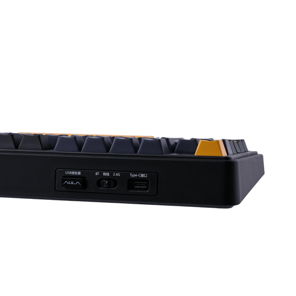 Беспроводная механическая Клавиатура AULA F75 Black-Yellow 235235235 фото