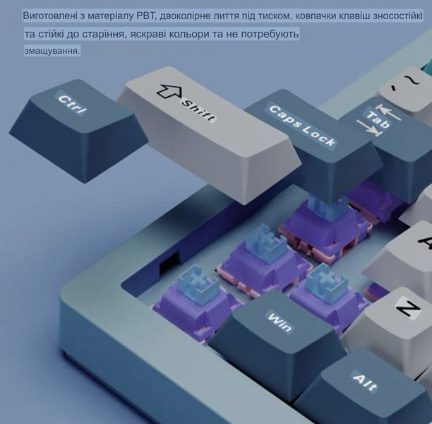 Механічна бездротова ігрова клавіатура LANGTU LT75 з перемикачами hotswap, Type-C, Bluetooth, 2,4 ГГц, RGB підсвітка, 75 клавіш  2542345634 фото