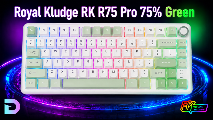 Бездротова механічна клавіатура Royal Kludge rk r75 Pro 75% Green 9547498405 фото